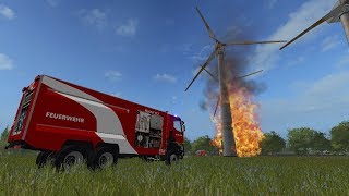 LS17 Einsatz in Mönchwinkel V2 05  Windkraftanlage in Flammen [upl. by Chaim]