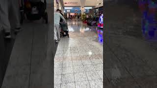 Heavy Rain Creates Fountain In Las Vegas Mall 😱⛲️ [upl. by Esele]