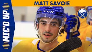 quotThe Heavens Opened Up For That Passquot  Buffalo Sabres Prospect Matt Savoie Micd Up During Game [upl. by Venus]