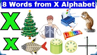 8 Words from X Letter  Words from X alphabets  X for Xmas tree  X for Xray fish [upl. by Gregoire102]