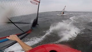 7272023 Windsurfing Narragansett Bay in 35 mph gusts [upl. by Casady]