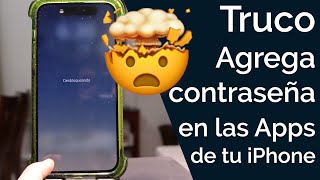 TRUCO  COMO PONER CONTRASEÑA A LAS APPS EN IPHONE [upl. by Tartan395]