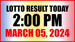 Lotto Result Today 2pm March 5 2024 Swertres Ez2 Pcso [upl. by Goren]