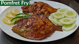 Pomfret Fish Fry Recipe  Paplet Fish Fry  Full Pomfret Fry  Tasty Fried Fish Recipe [upl. by Etnod]