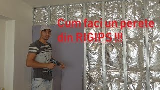 Montaj perete din gips carton  RIGIPS Structuravataplacare [upl. by Ettezoj903]