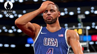 Steph Curry Night Night in Paris 😴  NBA 2K25 Olympics Mode  USA vs France Gold Medal Gameplay [upl. by Klarika]