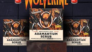 Dr Squatch Adamantium Scrub Wolverine Xmen Soap Review [upl. by Erised33]