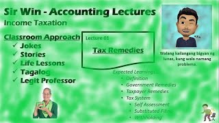 Lecture 01 Tax Remedies Income Taxation [upl. by Aretta]