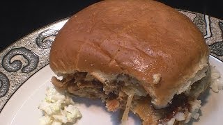 Slow Cooker Pulled Pork Tenderloin BBQ Sandwich [upl. by Eninnaj]