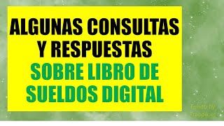 Algunas consultas y respuestas sobre libro de sueldos digital [upl. by Tertius565]