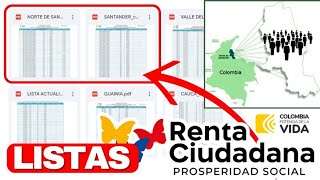 Listados de Renta Ciudadana Hogares Inscritos para el Pago del 11 de septiembre [upl. by Stesha275]