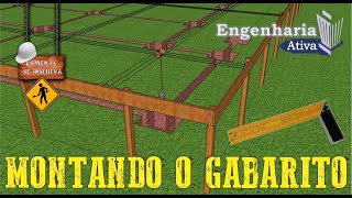 Como montar o Gabarito de Obra Parede no esquadro [upl. by Enneira]