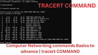 tracert traceroute computer networking Command using CMD  Networking Basics Command  ICMP [upl. by Amie]