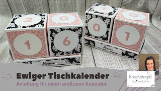 Anleitung Ewiger Tischkalender  Youtube Hop Team Kreativstempel [upl. by Eelnyl343]