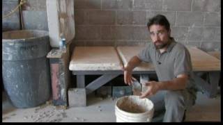 Making Pottery Clay  Wet Mixing Materials for Pottery Clay [upl. by Fafa813]