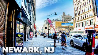 ⁴ᴷ Walking Tour of Downtown Newark New Jersey  Market Street Broad Street amp Raymond Boulevard [upl. by Kylen339]