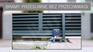 Aluminiowa brama przesuwna bez przeciwwagi automatyczna Alfen N01 z montażem w Pruszczu Gdańskim [upl. by Richers780]