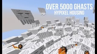 Spawning Over 5000 GHASTS in Hypixel Housing  Minecraft [upl. by Elorac]