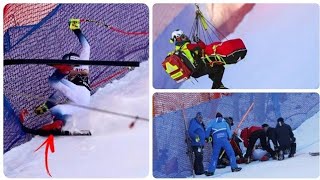 Aleksander Aamodt Kilde airlifted from course after downhill crash at Wengen  Aamodt Kilde Sturz [upl. by Adriano]