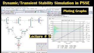 Dynamic Simulation in PSSE  Transient Stability Analysis in PSSE software  Lecture  9 [upl. by Weiman]