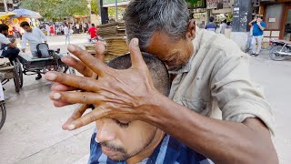 Old Man Amazing Head massage  Indian ASMR  Only 120  Cosmic Indian Head Massage [upl. by Goldia]