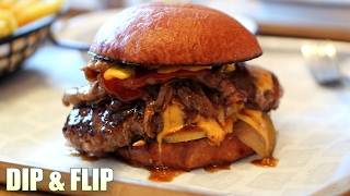 DIP amp FLIP  Londons Best GRAVY Fueled Burger [upl. by Eidde]