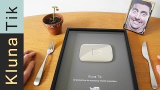 Eating my SILVER PLAY BUTTON Kluna Tik Dinner 41  ASMR eating sounds no talk [upl. by Moule]