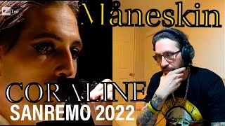 METALHEAD REACTS Måneskin  CORALINE  LIVE SANREMO 2022 🔥😳WOW [upl. by Ralston]