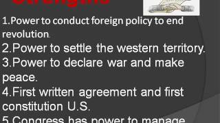 Strengths and Weaknesses of Articles of Confederation [upl. by Euseibbob]