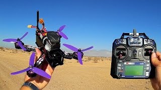 Eachine Wizard X220 FPV Racer Drone Flight Test Review [upl. by Kolodgie]