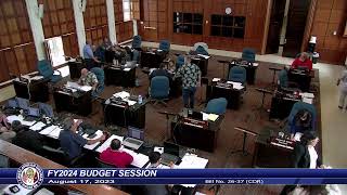 37th Guam Legislature FY2024 Budget Session  August 17 2023 AM [upl. by Aynwad940]