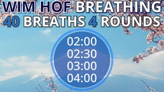 Wim Hof Guided Breathing Session  4 Rounds 40 Breaths Extreme Prolonged No Talking [upl. by Amalburga]