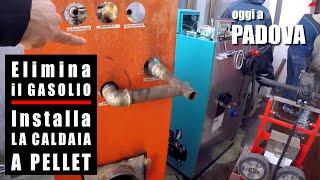 Elimina il gasolio  Installa la caldaia a pellet Padova Veneto [upl. by Rouvin666]