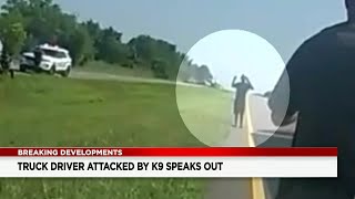 Truck driver describes being attacked by Circleville Police K9 [upl. by Anaeerb]