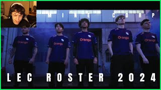 Caedrel Reacts To KCORPs 2024 LEC Roster Reveal [upl. by Roldan]