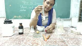 IODINE TEST OF STARCH carbohydrates [upl. by Hilaria990]