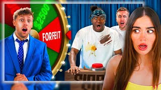 Rose Reacts to SIDEMEN FORFEIT WHEEL OF FORTUNE [upl. by Ielarol815]