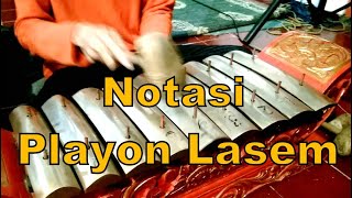 NOTASI Srepeg PLAYON LASEM Mataram Wayang Kulit  Javanese Gamelan Music Karawitan Jawa Partitur [upl. by Neiluj425]