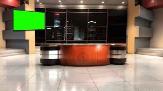 Ai Generated News Studio Desk Green Screen  Free To Use [upl. by Aknahs]