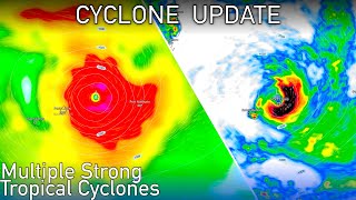 A Dangerous Intense Tropical Cyclone Will hit Mauritius This Week as Strong Cyclones line Australia [upl. by Rauch]