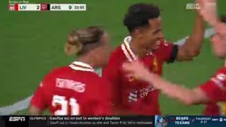 Fabio Carvalho Goal Liverpool Vs Arsenal 20 All Goals Results Extended Highlights [upl. by Atinnod]