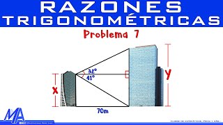 Razones trigonométricas  Solución de problemas  Ejemplo 7 [upl. by Nesmat]