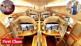 Emirates A380 First Class  Dubai to Singapore Flight  4K Full Review [upl. by Worrad47]