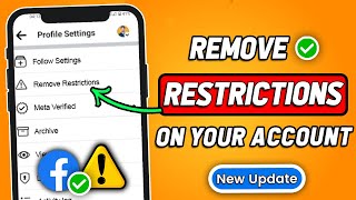 How to Remove Account Restriction on Facebook New Method [upl. by Imoyaba]