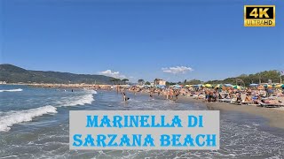 MARINELLA DI SARZANA BEACH  4K  Spiaggia Libera  Marina di Carrara  Italy [upl. by Eddy]