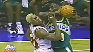 Dennis Rodman vs Shawn Kemp 1996 PreSeason [upl. by Spada]