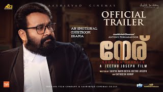 Neru  Official Trailer  Mohanlal  Jeethu Joseph  Priyamani  Anaswara Rajan  Antony Perumbavoor [upl. by Wendall270]