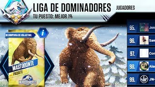 DOMINADOR DEL TORNEO MASTODONTE ANIMAL DE LA EDAD DE HIELO FAMILIA DE MAMUT Jurassic World El Juego [upl. by Raama689]