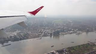 Powerful Helvetic Airways Embraer 190 TakeOff at London City Airport [upl. by Neelat]