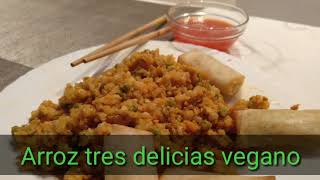 Arroz tres delicias vegano [upl. by Hermione]